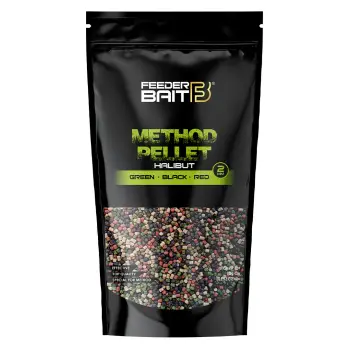 Micro Pellet 2mm Halibut - Green & Black & Red - Feeder Bait